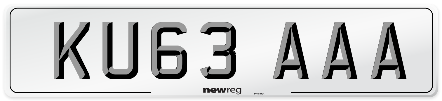 KU63 AAA Number Plate from New Reg